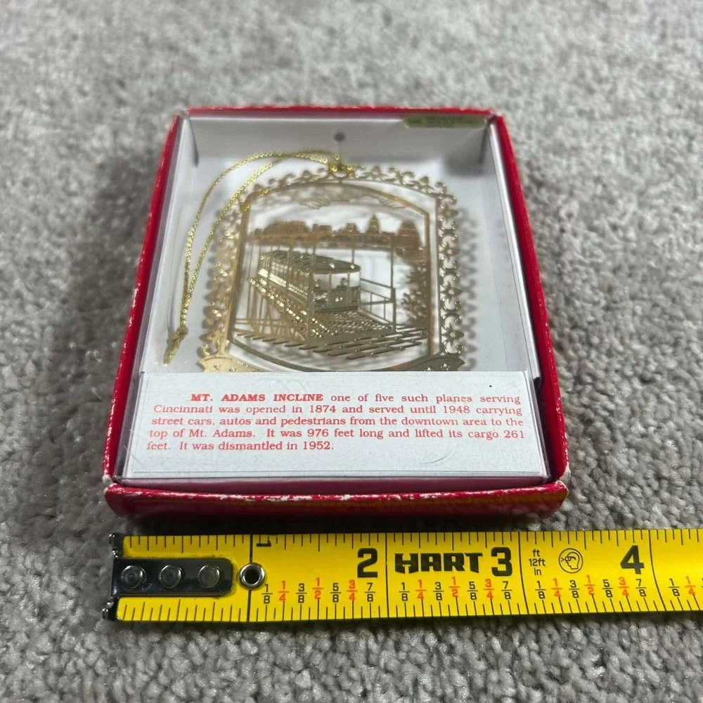 Nation's‎ Treasures Mt Adams Incline Ornament Gold Finish Brass Cincinnati